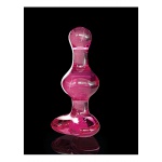 Pipedream Icicles - PLUG szklany 8cm serducho RÓŻOWY