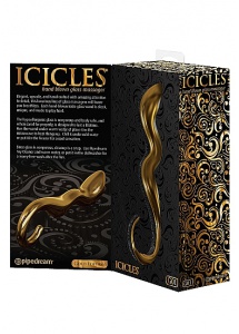 Pipedream Icicles - PLUG szklany  ZŁOTY 17cm PUNKT G i P