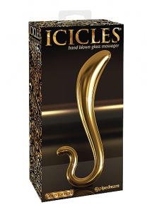 Pipedream Icicles - PLUG szklany  ZŁOTY 17cm PUNKT G i P