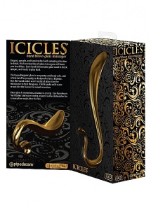 Pipedream Icicles - PLUG szklany  ZŁOTY 17cm PUNKT G i P