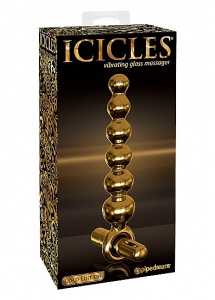 Pipedream Icicles - PLUG szklany  ZŁOTY 18cm WIBRACJE