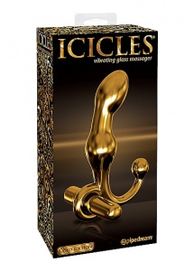 Pipedream Icicles - PLUG szklany  ZŁOTY 15cm WIBRACJE