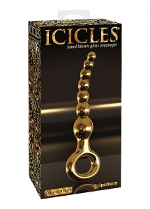 Pipedream Icicles - PLUG szklany  ZŁOTY 16cm 