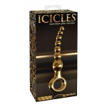 Pipedream Icicles - PLUG szklany  ZŁOTY 16cm 