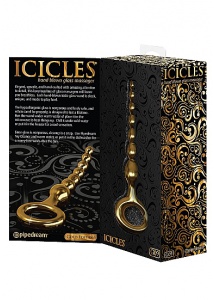 Pipedream Icicles - PLUG szklany  ZŁOTY 16cm 