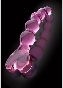 Pipedream Icicles - PLUG szklany przezroczysty prążkowany FIOLET