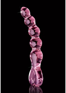 Pipedream Icicles - PLUG szklany przezroczysty prążkowany FIOLET