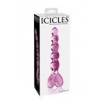 Pipedream Icicles - PLUG szklany przezroczysty prążkowany FIOLET