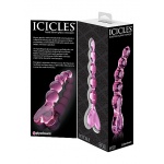 Pipedream Icicles - PLUG szklany przezroczysty prążkowany FIOLET