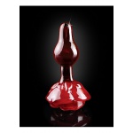 Pipedream Icicles - PLUG szklany przezroczysty ROŻA czerwony