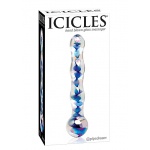 Pipedream Icicles - DILDO szklane przezroczyste fałdy KOLOROWY