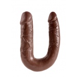 Pipedream King Cock - dildo DWIE GRUBOŚCI PODWÓJNE brązowe PVC - ŚREDNIE 