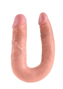 Pipedream King Cock - dildo DWIE GRUBOŚCI PODWÓJNE naturalne PVC - ŚREDNIE 