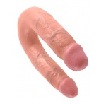 Pipedream King Cock - dildo DWIE GRUBOŚCI PODWÓJNE naturalne PVC - ŚREDNIE 