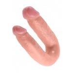 Pipedream King Cock - dildo DWIE GRUBOŚCI PODWÓJNE naturalne PVC - ŚREDNIE 