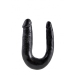 Pipedream King Cock - dildo DWIE GRUBOŚCI PODWÓJNE czarne PVC - MAŁE 