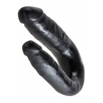 Pipedream King Cock - dildo DWIE GRUBOŚCI PODWÓJNE czarne PVC - MAŁE 