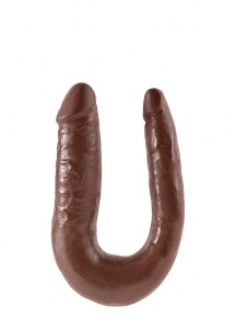 Pipedream King Cock - dildo DWIE GRUBOŚCI PODWÓJNE brązowe PVC - MAŁE 