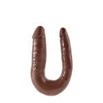 Pipedream King Cock - dildo DWIE GRUBOŚCI PODWÓJNE brązowe PVC - MAŁE 