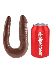 Pipedream King Cock - dildo DWIE GRUBOŚCI PODWÓJNE brązowe PVC - MAŁE 