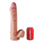 Pipedream King Cock - dildo dual-density z jądrami JAK PRAWDZIWE naturalne TPE FANTA 30cm (12")