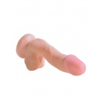 Pipedream King Cock - dildo dual-density z jądrami JAK PRAWDZIWE naturalne TPE FANTA 16cm (6,5")