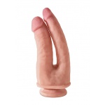 Pipedream King Cock - dildo dual-density PODWÓJNE JAK PRAWDZIWE naturalne TPE FANTA - 21cm (8,5")