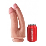 Pipedream King Cock - dildo dual-density PODWÓJNE JAK PRAWDZIWE naturalne TPE FANTA - 21cm (8,5")