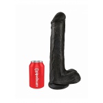 Pipedream King Cock - dildo z jądrami realistyczne JAK PRAWDZIWE czarne 33cm (13")