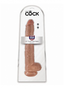 Pipedream King Cock - dildo z jądrami realistyczne JAK PRAWDZIWE śniady 36cm (14")