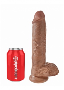 Pipedream King Cock - dildo realistyczne z jądrami JAK PRAWDZIWE śniady 26cm (10")