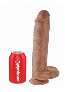 Pipedream King Cock - dildo realistyczne z jądrami JAK PRAWDZIWE śniady 28cm (11")