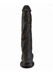 Pipedream King Cock - dildo realistyczne z jądrami JAK PRAWDZIWE czarne 36cm (14")