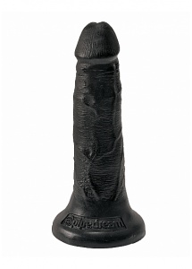 Pipedream King Cock - dildo realistyczne JAK PRAWDZIWE czarne 13 cm (5")