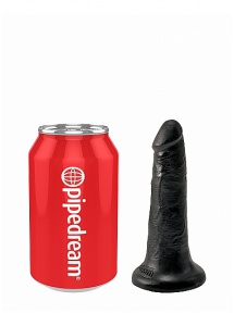 Pipedream King Cock - dildo realistyczne JAK PRAWDZIWE czarne 13 cm (5")