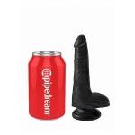 Pipedream King Cock - dildo realistyczne z jądrami JAK PRAWDZIWE czarne 15cm (6")
