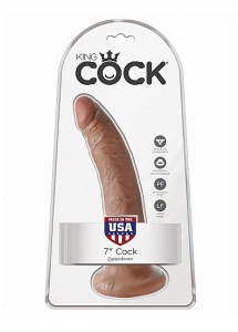 Pipedream King Cock - dildo realistyczne JAK PRAWDZIWE śniade 18cm (7")
