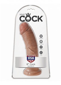 Pipedream King Cock - dildo realistyczne JAK PRAWDZIWE śniade 20cm (8")