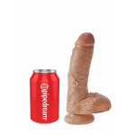 Pipedream King Cock - dildo realistyczne z jądrami JAK PRAWDZIWE śniade 20cm (8")