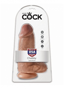 Pipedream King Cock - dildo z jądrami JAK PRAWDZIWE Grubasek śniade 22cm (9")