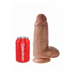 Pipedream King Cock - dildo z jądrami JAK PRAWDZIWE Grubasek śniade 22cm (9")