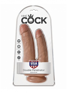 Pipedream King Cock - dildo PODWÓJNE JAK PRAWDZIWE naturalne 20cm (8")