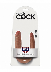 Pipedream King Cock - dildo PODWÓJNE JAK PRAWDZIWE naturalne 12cm (5") - MAŁE