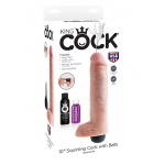 Pipedream King Cock - dildo z wytryskiem + sztuczna sperma - naturalne PVC - 25cm (10")