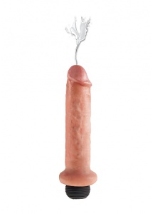 Pipedream King Cock - dildo z wytryskiem + sztuczna sperma - naturalne PVC - 18cm (7")