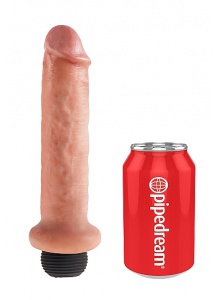 Pipedream King Cock - dildo z wytryskiem + sztuczna sperma - naturalne PVC - 18cm (7")