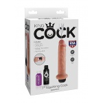 Pipedream King Cock - dildo z wytryskiem + sztuczna sperma - naturalne PVC - 18cm (7")