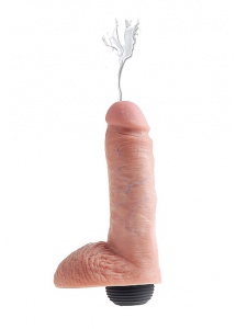 Pipedream King Cock - dildo z wytryskiem + sztuczna sperma - naturalne - 20cm (8")