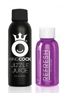 Pipedream King Cock - dildo z wytryskiem + sztuczna sperma - brązowe - 23cm (9")