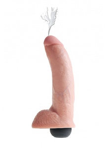 Pipedream King Cock - dildo z wytryskiem + sztuczna sperma - naturalne - 23cm (9")
